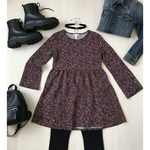 Arizona Jeans Co Ditsy Floral Print Bell Sleeve Babydoll Dress L Plus Size